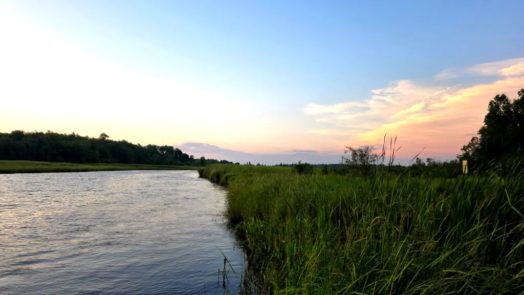 Leech Lake River meets the Mississippi River