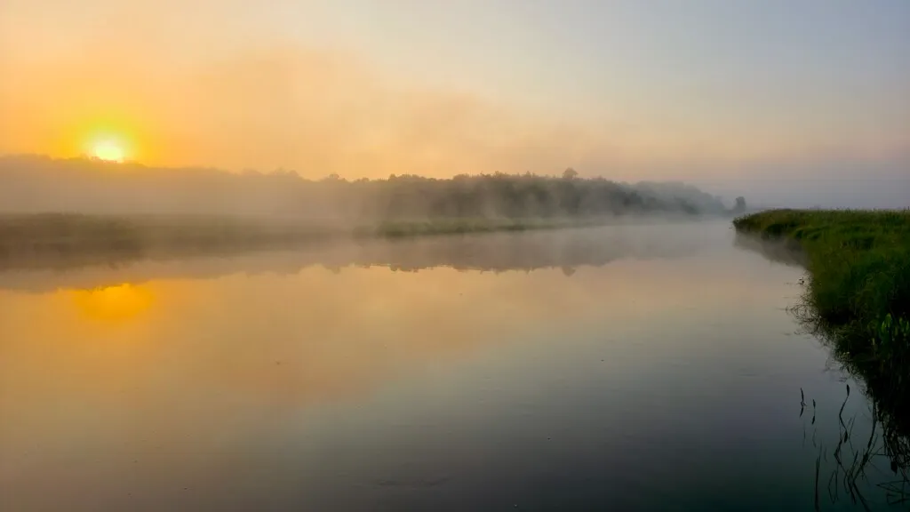 beautiful sunrises each morning at this campsite,